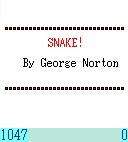 Snake title screen